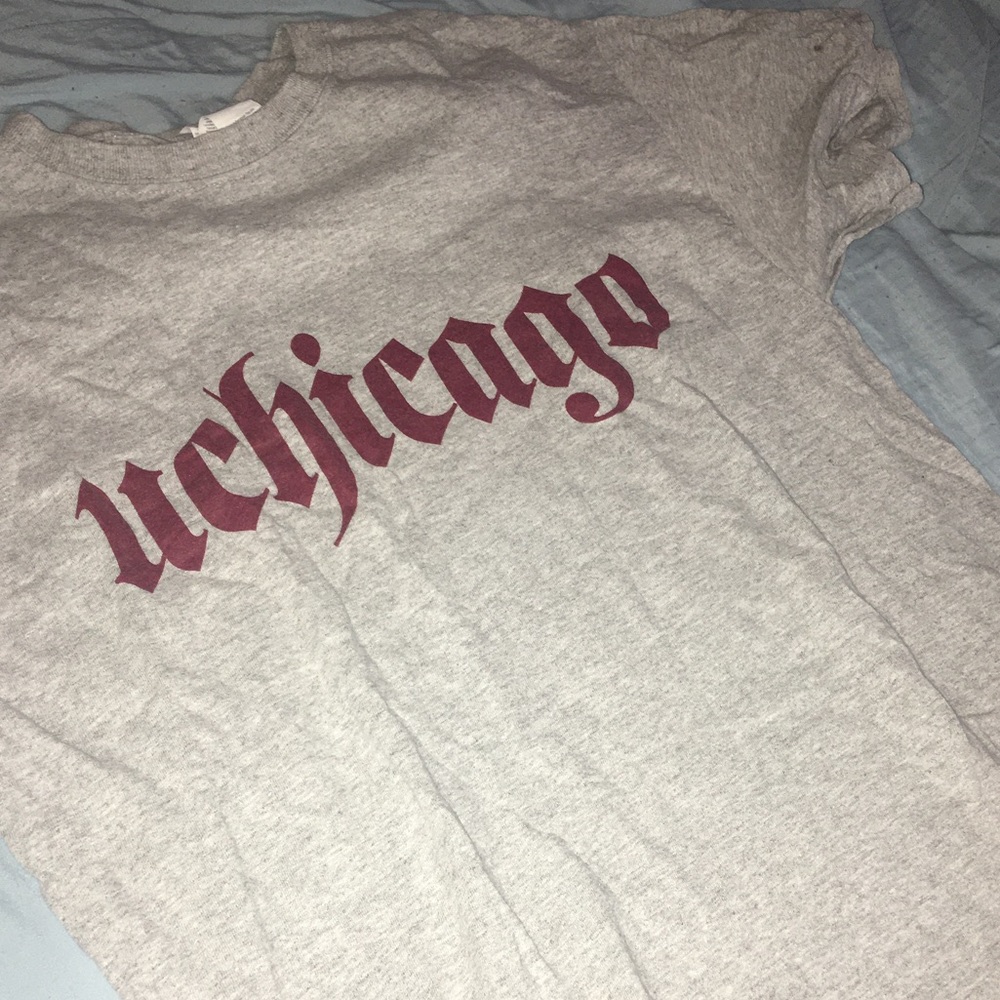 University of Chicago Gray Short- Sleeved T-Shirt